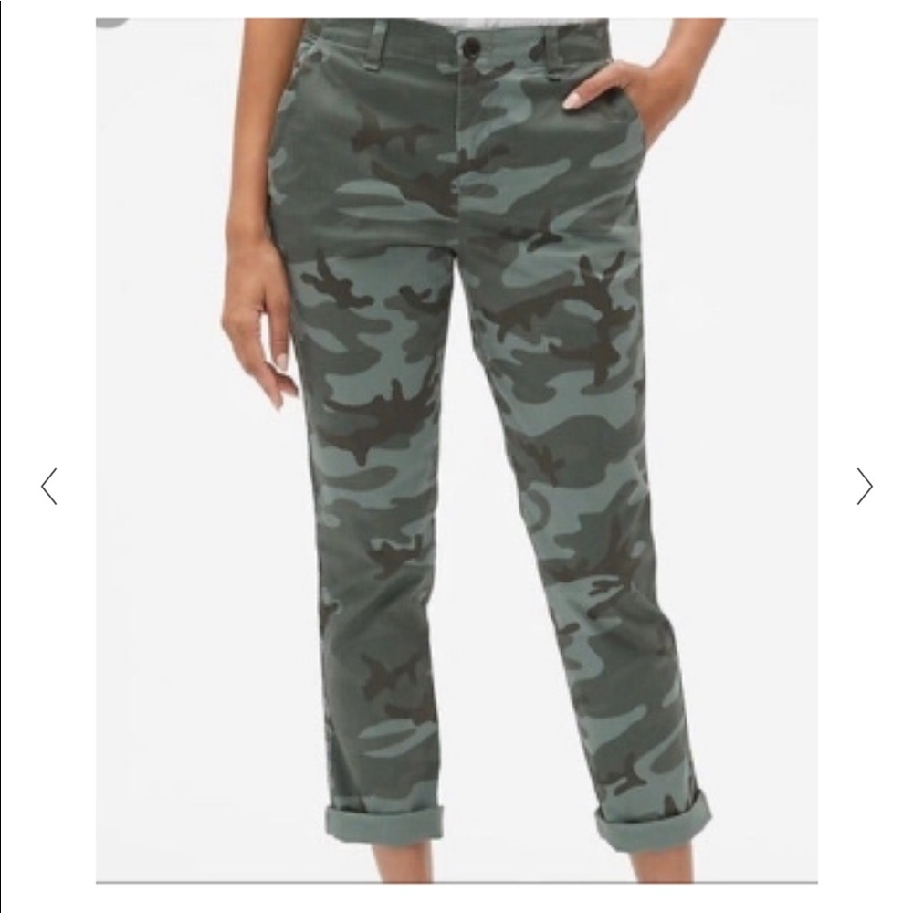 GAP girlfriend chino pant - camo